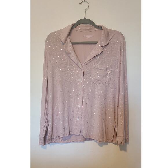 Victoria's Secret Pink Silver Heart Modal Soft Long Pajama Set-NEW- M - Picture 4 of 13